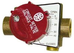 Bell & Gossett - 1-1/4" Pipe, Threaded End Connections, Inline Calibrated Balance Valve - 4-3/8" Long, 3-1/2" High, 300 Max psi, Brass Body - USA Tool & Supply