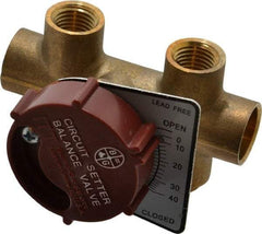 Bell & Gossett - 2" Pipe, Solder End Connections, Inline Calibrated Balance Valve - 5-1/8" Long, 4-1/8" High, 300 Max psi, Brass Body - USA Tool & Supply