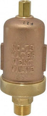 Hoffman Speciality - 1/8" Inlet, 3/4" Outlet, 150 Max psi, Cast Brass Water Vent - 450 Max Hydrostatic psi, 250°F Max - USA Tool & Supply