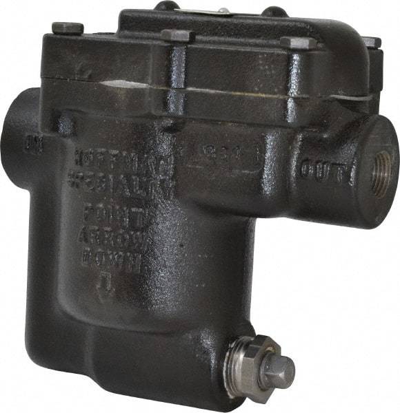 Hoffman Speciality - 1/2 Female" Pipe, Cast Iron Inverted Bucket Steam Trap - 125 Max psi - USA Tool & Supply