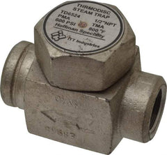 Hoffman Speciality - 1/2 Female" Pipe, Stainless Steel Thermodisc Steam Trap - 600 Max psi - USA Tool & Supply