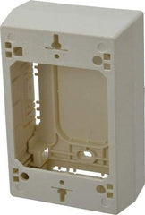 Wiremold - 1 Gang, (4) 1/2 & 3/4" Knockouts, PVC Rectangle Device Box - 4-3/4" Overall Height x 3" Overall Width x 1-3/4" Overall Depth - USA Tool & Supply