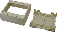Wiremold - 2 Gang, (4) 1/2 & 3/4" Knockouts, PVC Rectangle Device Box - 4-3/4" Overall Height x 4-7/8" Overall Width x 1-3/4" Overall Depth - USA Tool & Supply