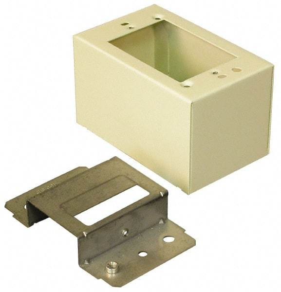 Wiremold - 4-5/8 Inch Long x 2-7/8 Inch Wide x 2-3/4 Inch High, Rectangular Raceway Box - Ivory, For Use with Wiremold 2400 Series Raceways - USA Tool & Supply