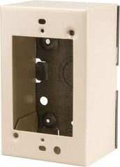 Wiremold - 1 Gang, (4) 1/2" Knockouts, Steel Rectangle Device Box - 4-5/8" Overall Height x 2-7/8" Overall Width x 2-1/4" Overall Depth - USA Tool & Supply