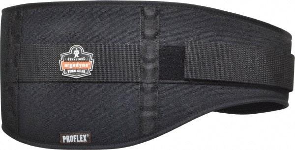 Ergodyne - Size M, Hook & Loop, Nylon/Foam Belt - 30 to 34" Waist, 7-3/4" Wide, Lumbar Support, Black - USA Tool & Supply