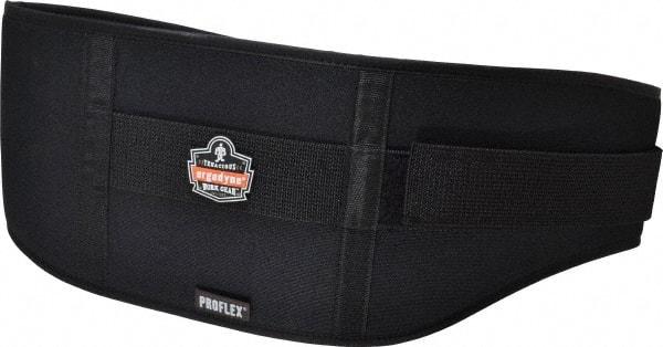 Ergodyne - Size XL, Hook & Loop, Nylon/Foam Belt - 38 to 42" Waist, 7-3/4" Wide, Lumbar Support, Black - USA Tool & Supply