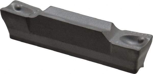 Iscar - 3002GRIP Y Grade IC08, 3mm Cutting Width Carbide Grooving Insert - 1.8mm Max Depth of Cut, Neutral, 0.2mm Corner Radius, Uncoated - USA Tool & Supply
