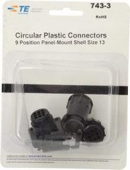 Tyco/Amp - Panel Mount Plug and Receptacle Kit - 13 to 9 AWG Compatible Wire Size - USA Tool & Supply