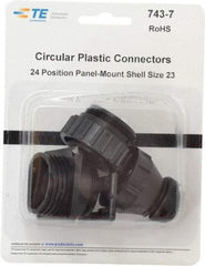 Tyco/Amp - Panel Mount Plug and Receptacle Kit - 24 to 23 AWG Compatible Wire Size - USA Tool & Supply