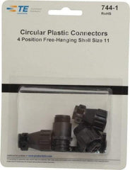 Tyco/Amp - Panel Mount Plug and Receptacle Kit - 11 to 4 AWG Compatible Wire Size - USA Tool & Supply
