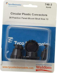 Tyco/Amp - Panel Mount Plug and Receptacle Kit - 28 to 17 AWG Compatible Wire Size - USA Tool & Supply