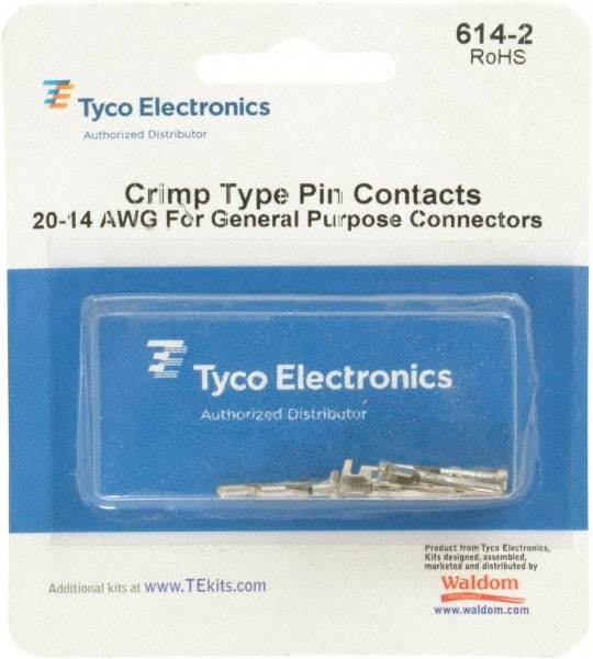 Tyco/Amp - 20 to 14 AWG Wire Modular Receptacle Plug Connector Pin Contact - USA Tool & Supply