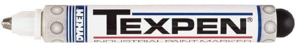 Dykem - White Paint Marker - Medium Tip, Oil Based - USA Tool & Supply