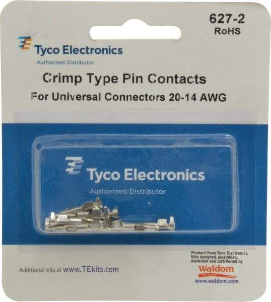 Tyco/Amp - 20 to 14 AWG Wire Modular Receptacle Plug Connector Pin Contact - USA Tool & Supply