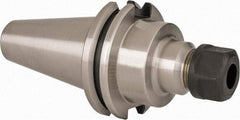 Iscar - 0.022" to 0.396" Capacity, 5.906" Projection, CAT40 Taper Shank, ER16 Collet Chuck - Through Coolant - Exact Industrial Supply