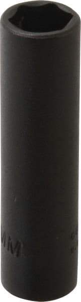 Proto - 1/4" Drive 9mm Deep Impact Socket - 6 Points, 2" OAL - USA Tool & Supply
