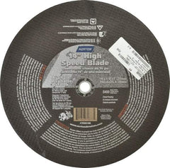 Norton - 14" 16 Grit Silicon Carbide Cutoff Wheel - 1/8" Thick, 1" Arbor, 5,400 Max RPM, Use with Portable Tools - USA Tool & Supply