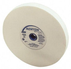Norton - 150 Grit Aluminum Oxide Bench & Pedestal Grinding Wheel - 6" Diam x 1" Hole x 3/4" Thick, 4140 Max RPM, J Hardness, Very Fine Grade , Vitrified Bond - USA Tool & Supply