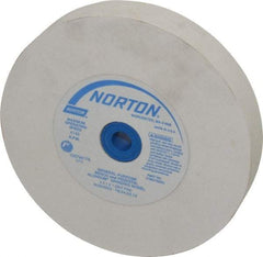 Norton - 150 Grit Aluminum Oxide Bench & Pedestal Grinding Wheel - 6" Diam x 1" Hole x 1" Thick, 4140 Max RPM, J Hardness, Very Fine Grade , Vitrified Bond - USA Tool & Supply