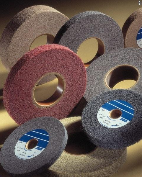 Norton - 6" Diam, 2" Face Width, 1" Center Hole, Medium Grade, Aluminum Oxide Deburring Wheel - Convolute, Density 6 Grade, 6,000 RPM - USA Tool & Supply