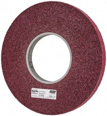 Norton - 12" Diam, 1" Face Width, 5" Center Hole, Medium Grade, Aluminum Oxide Deburring Wheel - Convolute, Density 6 Grade, 3,000 RPM - USA Tool & Supply