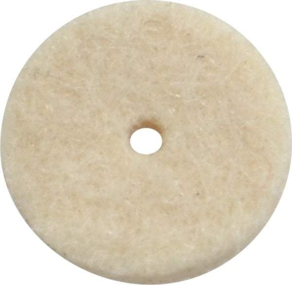 Made in USA - 1/2" Diam x 1/8" Thick Unmounted Buffing Wheel - Polishing Wheel, 1/64" Arbor Hole, Soft Density - USA Tool & Supply