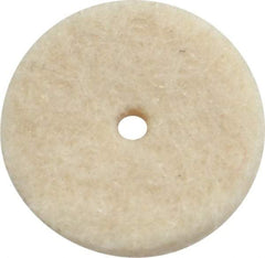 Made in USA - 1/2" Diam x 1/8" Thick Unmounted Buffing Wheel - Polishing Wheel, 1/64" Arbor Hole, Soft Density - USA Tool & Supply