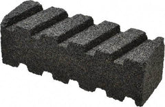 Made in USA - 6" Long x 2" Wide x 2" Thick, Silicon Carbide Sharpening Stone - Fluted Rectangle, 24 Grit, Very Coarse Grade - USA Tool & Supply