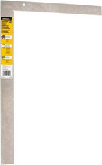 Johnson Level & Tool - 24" Blade Length x 16" Base Length, Anodized Finish, Aluminum Carpenters' Square - 1/8" Graduation, 2" Base Width - USA Tool & Supply