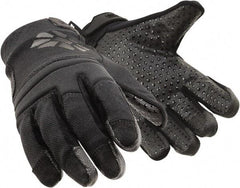 HexArmor - Size L (9), ANSI Cut Lvl A9, Puncture Lvl 2, Silicone Rubber Coated SuperFabric Cut & Puncture Resistant Gloves - Palm Coated, SuperFabric Lining, Hook & Loop Cuff, Gray, Paired - USA Tool & Supply