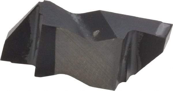 Kennametal - 3125NF K Grade KC5025, 3.18mm Cutting Width Carbide Grooving Insert - 3.81mm Max Depth of Cut, Right Hand, 0.19mm Corner Radius, TiAlN Finish - USA Tool & Supply