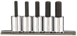 Paramount - 5 Piece 3/8" Drive Inch Hex Bit Socket Set - 3/16 to 3/8" Hex - USA Tool & Supply