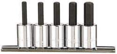 Paramount - 5 Piece 3/8" Drive Inch Hex Bit Socket Set - 3/16 to 3/8" Hex - USA Tool & Supply