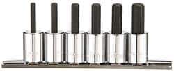 Paramount - 6 Piece 3/8" Drive Metric Hex Bit Socket Set - 4 to 10mm Hex - USA Tool & Supply