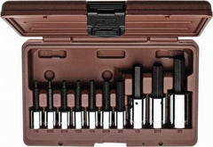 Paramount - 10 Piece 3/8 & 1/2" Drive Inch Hex Bit Socket Set - 1/8 to 5/8" Hex - USA Tool & Supply