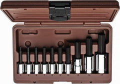 Paramount - 10 Piece 3/8 & 1/2" Drive Metric Hex Bit Socket Set - 4 to 17mm Hex - USA Tool & Supply