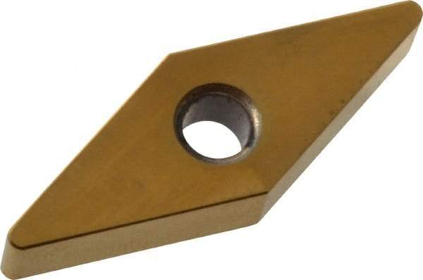 Hertel - VNGA332 T00625 Grade HP610CA Ceramic Turning Insert - TiN Finish, 35° Diamond, 3/8" Inscr Circle, 3/16" Thick, 1/32" Corner Radius - USA Tool & Supply