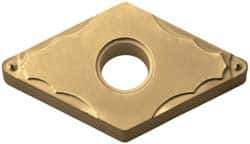 Kyocera - DNMG431 GP Grade PV90 Cermet Turning Insert - TiN Finish, 55° Diamond, 1/2" Inscr Circle, 3/16" Thick, 1/64" Corner Radius - USA Tool & Supply