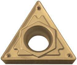 Kyocera - TCMT18152 HP Grade TN60 Cermet Indexable Drill Insert - Uncoated, Triangle, 7/32" Inscribed Circle - USA Tool & Supply