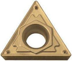 Kyocera - TCMT18152 HP Grade TN60 Cermet Indexable Drill Insert - Uncoated, Triangle, 7/32" Inscribed Circle - USA Tool & Supply