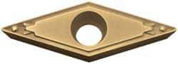 Kyocera - VBMT331 GP Grade TN60 Cermet Turning Insert - TiCN/NbC Finish, 35° Diamond, 3/8" Inscr Circle, 3/16" Thick, 1/64" Corner Radius - USA Tool & Supply