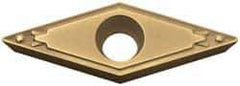 Kyocera - VBMT331 GP Grade TN60 Cermet Turning Insert - TiCN/NbC Finish, 35° Diamond, 3/8" Inscr Circle, 3/16" Thick, 1/64" Corner Radius - USA Tool & Supply
