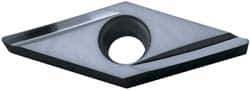 Kyocera - VBGT222 Y Grade TN60 Cermet Turning Insert - TiCN/NbC Finish, 35° Diamond, 1/4" Inscr Circle, 1/8" Thick, 1/32" Corner Radius - USA Tool & Supply