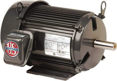 US Motors - 1 hp, TEFC Enclosure, No Thermal Protection, 1740, 1415 RPM, 208-230/460 & 190/380 Volt, 60/50 Hz, Three Phase Premium Efficient Motor - Size 56 Frame, C-Face Mount, 1 Speed, Sealed Ball Bearings, 3.1-3.0/1.5 Full Load Amps, F Class Insulation - USA Tool & Supply