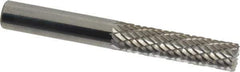 Atrax - 1/4" Cut Diam, 1/4" Shank Diam, Cylinder with End Cut Head Double Cut Burr - End Cut End, 1" LOC, 2" OAL - USA Tool & Supply