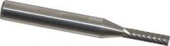 Atrax - 1/8" Cut Diam, 1/4" Shank Diam, Cylinder with End Cut Head Single Cut Burr - Carbide, End Cut End, 5/8" LOC, 2" OAL - USA Tool & Supply