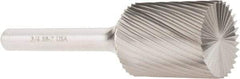 Atrax - 3/4" Cut Diam, 1/4" Shank Diam, Cylinder with End Cut Head Single Cut Burr - Carbide, End Cut End, 1" LOC, 2-3/4" OAL - USA Tool & Supply