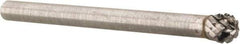 Atrax - 5/32" Cut Diam, 1/8" Shank Diam, Ball Head Double Cut Burr - 5/32" LOC, 1-1/2" OAL - USA Tool & Supply