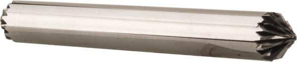 Atrax - 1/4" Cut Diam, 1/4" Shank Diam, Cone Head Double Cut Burr - 1/8" LOC, 2-1/4" OAL - USA Tool & Supply